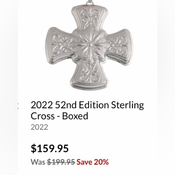 Reed & Barton 925 sterling silver Limited Edition Christmas cross from 1973 - Picture 11 of 13